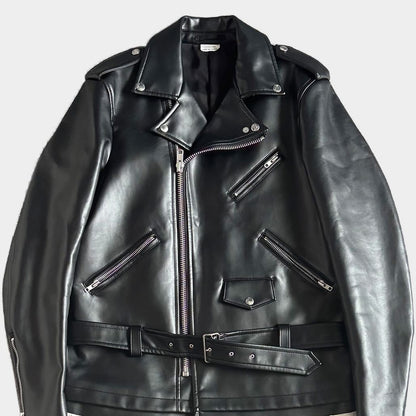 COMME DES GARCONS HOMME PLUS 22SS Leather Coat Black Size M