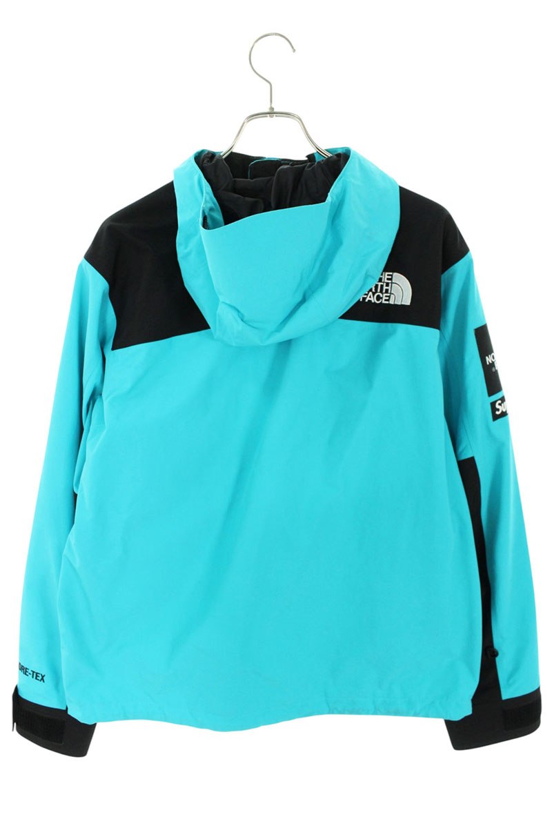 Supreme 19SS The North Arc Logo Mountain Parka Hoodie Blue Size M