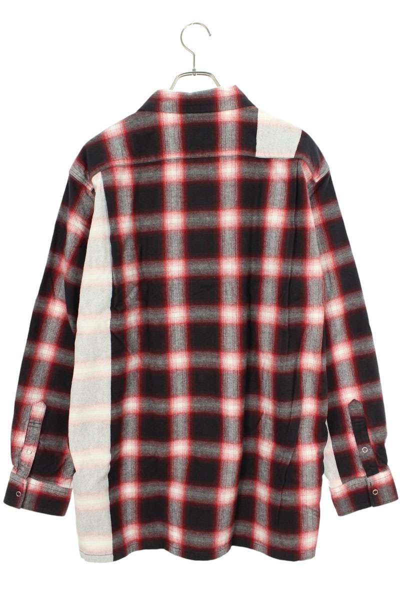SEQUEL 23AW Long Sleeve Shirt Red x White Size XL