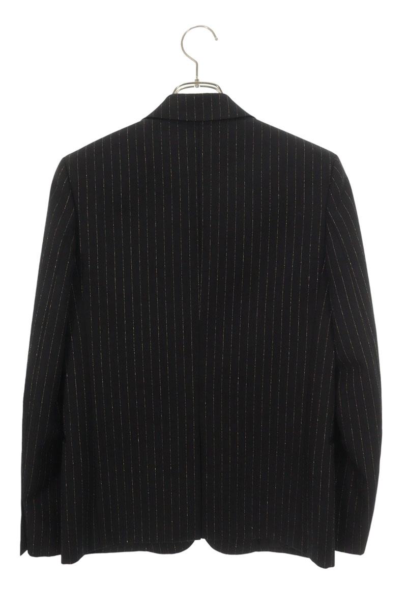 Saint Laurent Paris Striped Tailored Jacket Black Size XS