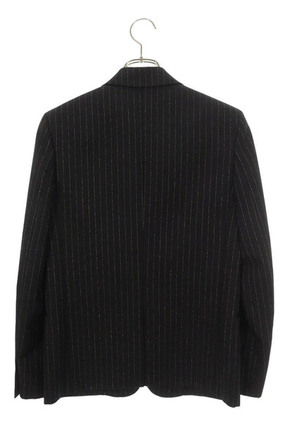 Saint Laurent Paris Striped Tailored Jacket Black Size XS