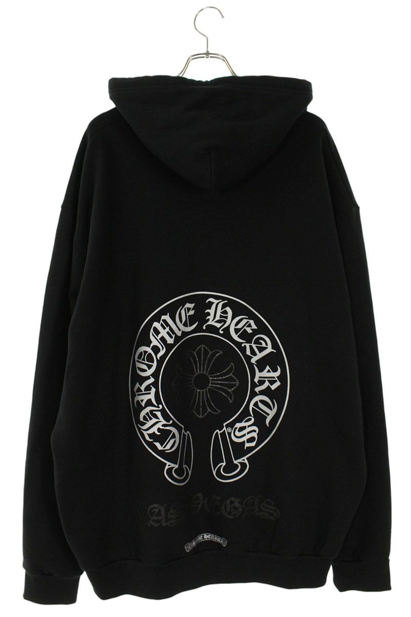 Chrome Hearts SWTSHRT PLVR LTD Pullover Horseshoe Print Hoodie Black Size XXL