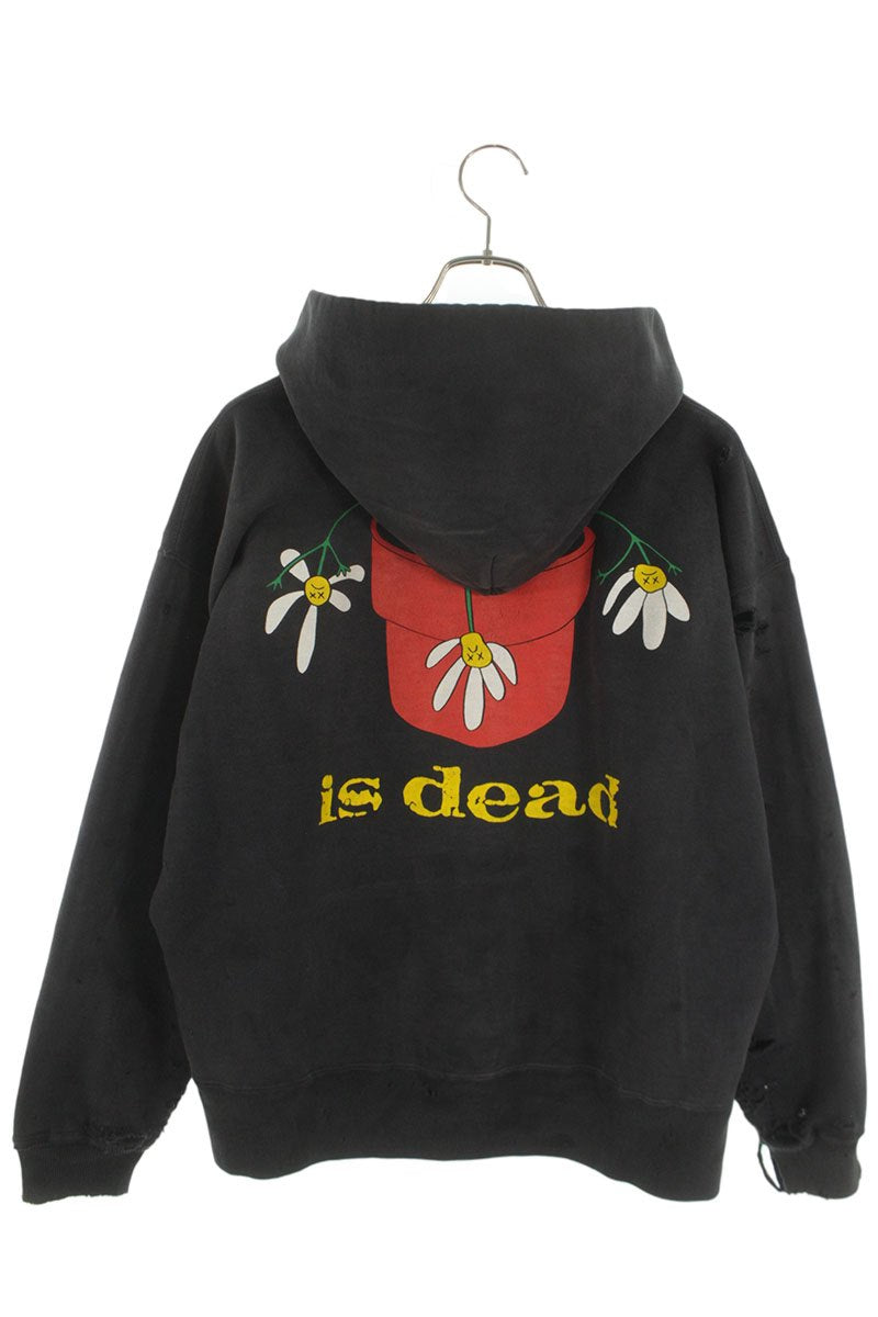 Saint Michael Vintage Print Hoodie Black Size L