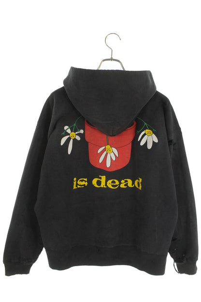 Saint Michael Vintage Print Hoodie Black Size L