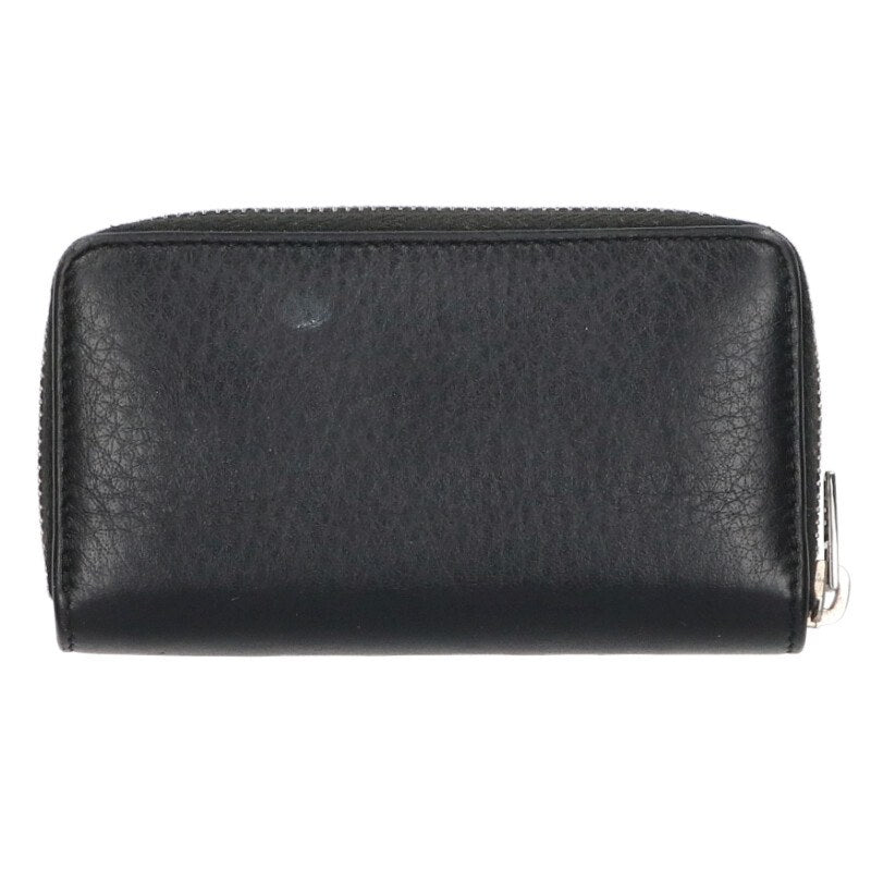 Balenciaga Logo Print Coin Case Black