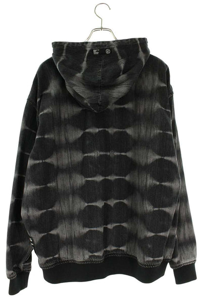 Neighborhood Tie Dye Denim Zip Up Hoodie Black Size L
