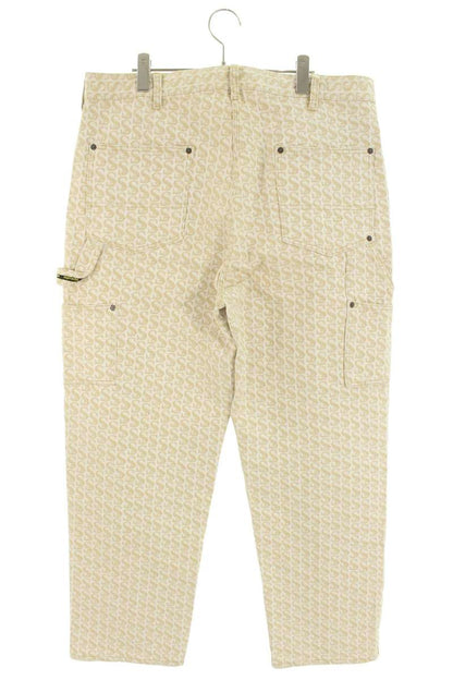 Supreme 21AW Monogram Double Knee Denim Painter Pant Long Pants Beige Size 36