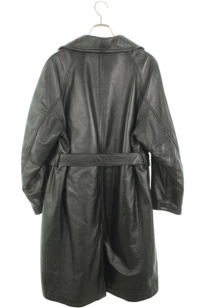 Supreme x Schott 23AW Leather Trench Coat Black Size S