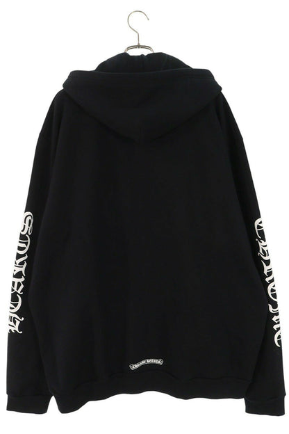 Chrome Hearts SWTSHRT HD ZIP Logo Print Up Hoodie Black x Silver Size XXL