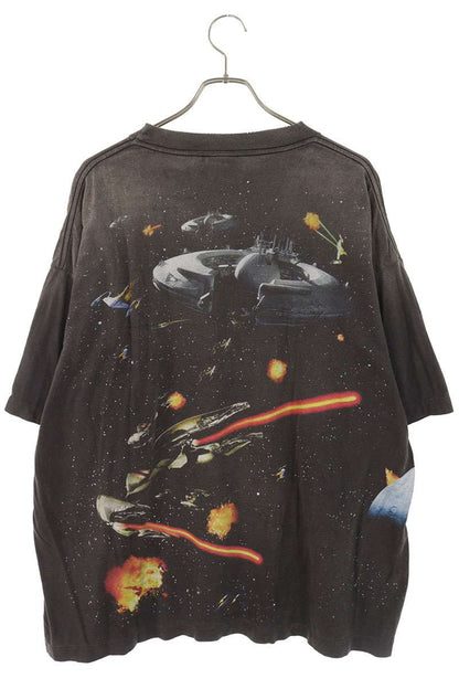 Saint Michael Vintage Print T-Shirt Black Size M