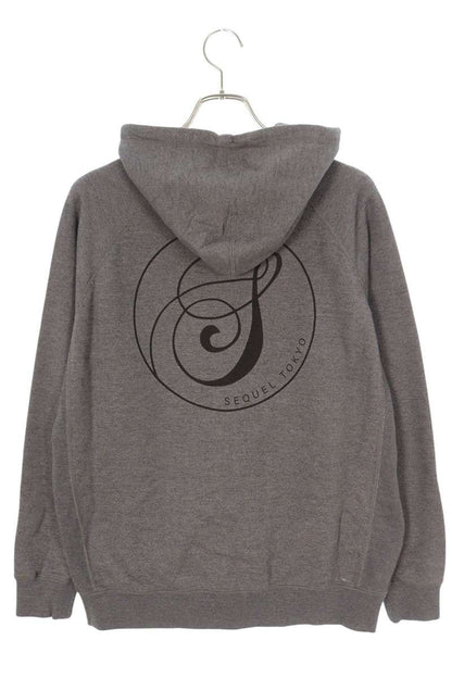 SEQUEL 23AW Print Zip Up Hoodie Gray Size M