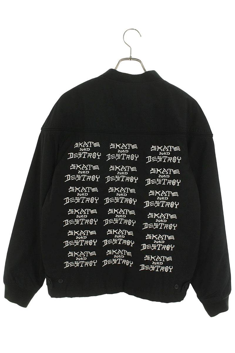Supreme 17SS Thrasher Poplin Crew Jacket Black Size M