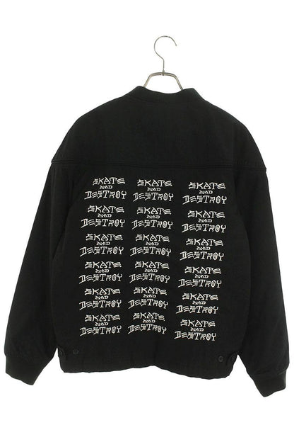 Supreme 17SS Thrasher Poplin Crew Jacket Black Size M
