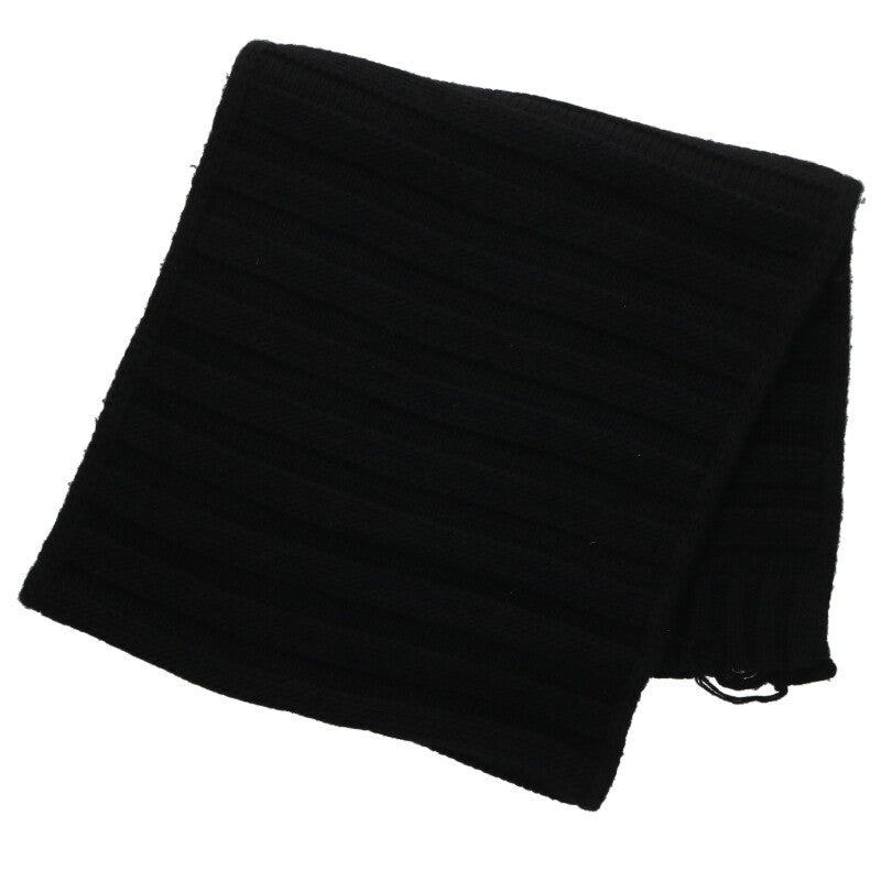 MM6 Logo Patch Distressed Scarf Black