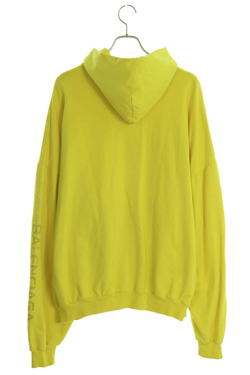 Vintage Balenciaga Tops - BALENCIAGA 24SS Logo Print Pullover Hoodie Yellow Size M - Authentic Archive