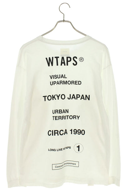 Vintage Wtaps Tops - WTAPS Logo Print Long Sleeve T-Shirt White Size M - Authentic Archive