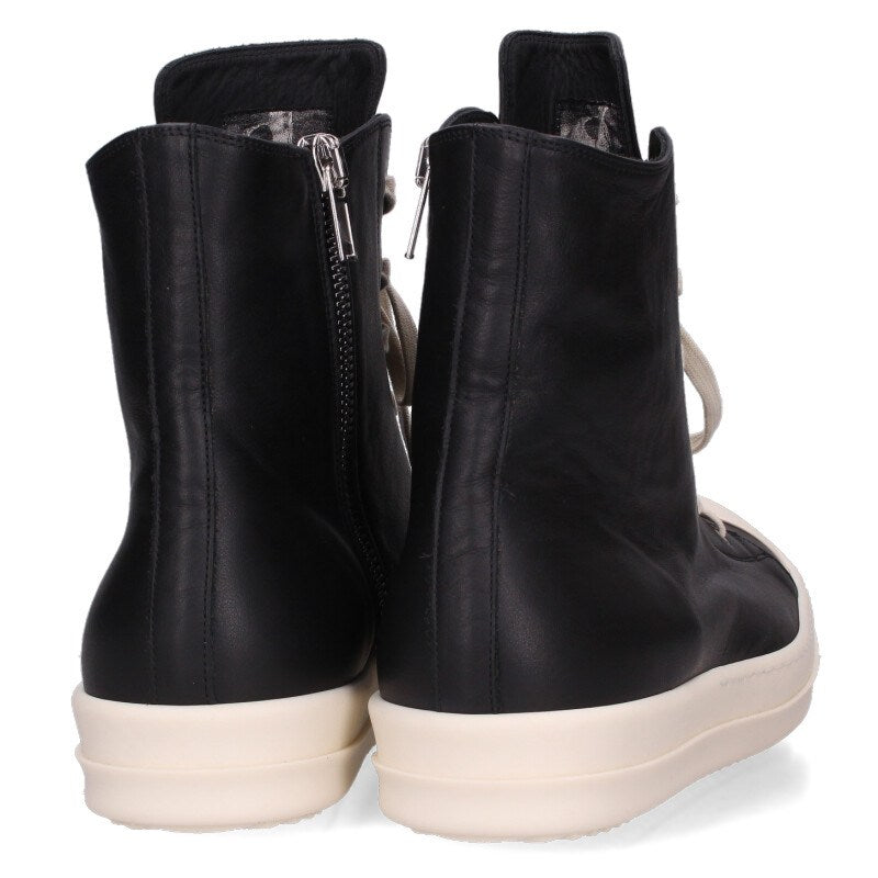 Rick Owens Leather Sneakers Black x White US 13
