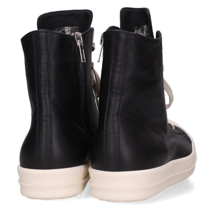 Rick Owens Leather Sneakers Black x White US 13