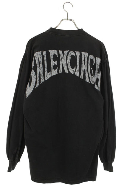 Balenciaga Logo Long Sleeve T-Shirt Black Size 1