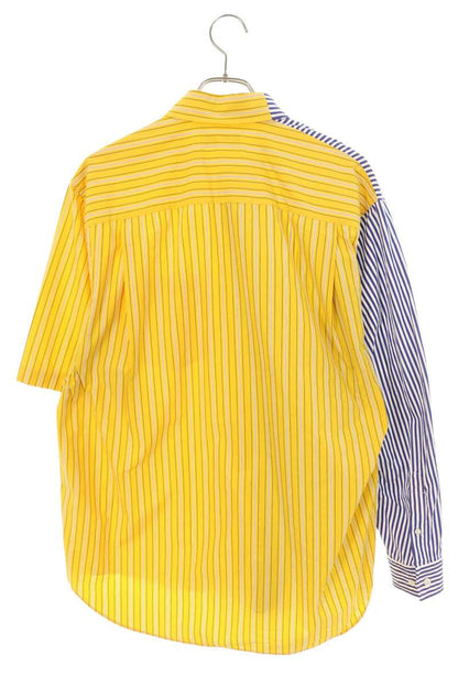 Balenciaga Striped Long Sleeve Shirt Yellow x Blue x White Size S