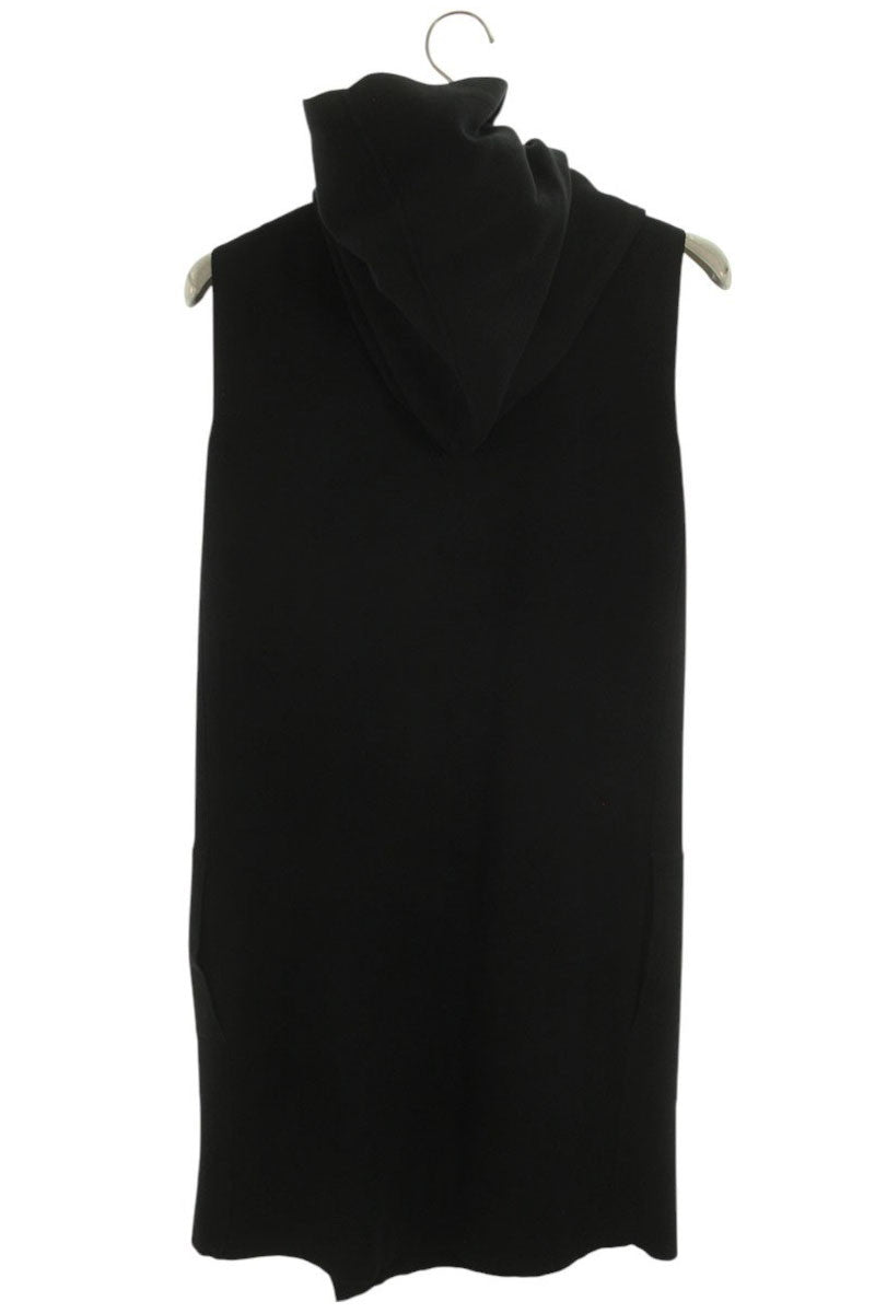 Vintage Rick Owens Tops - Rick Owens 12SS Sleeveless Long Hoodie Cotton Black Size S - Authentic Archive
