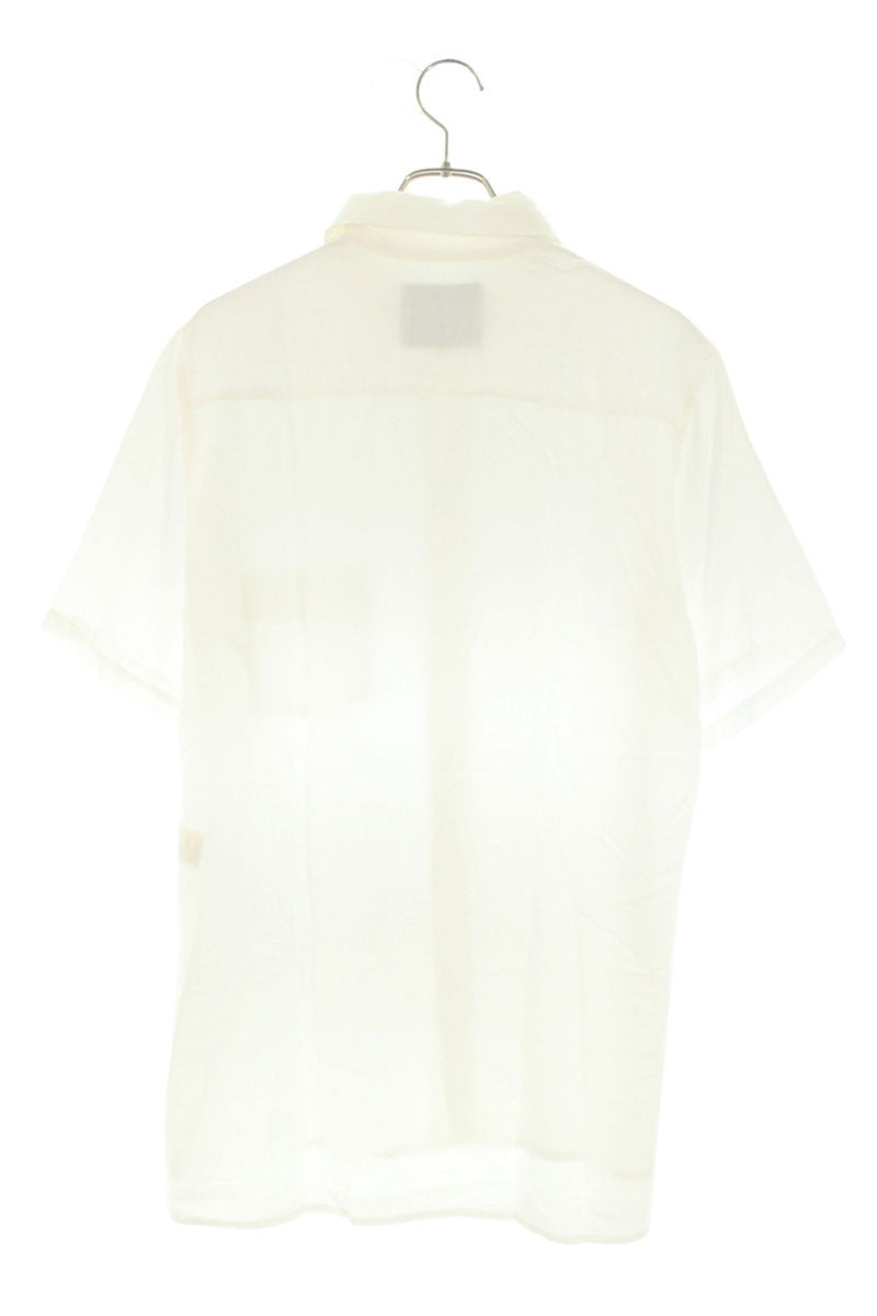 Vintage Yohji Yamamoto Tops - Yohji Yamamoto Arranged Collar Short Sleeve Shirt PZ-B13-201 White S - Authentic Archive