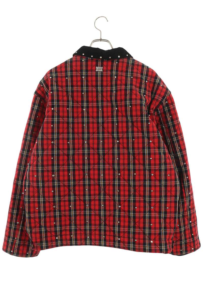 Supreme 25AW Quilted Work Jacket Plaid Stud Blouson Red Size XL