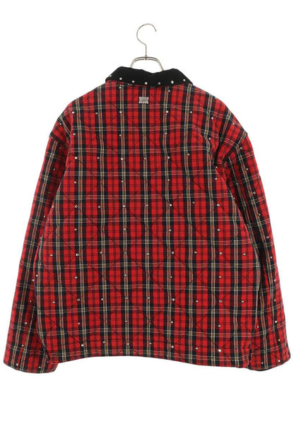 Supreme 25AW Quilted Work Jacket Plaid Stud Blouson Red Size XL