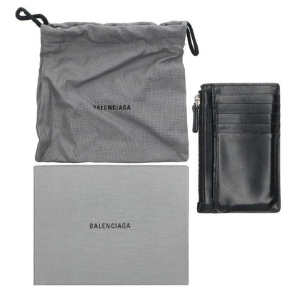 Balenciaga Leather Wallet Black x Green
