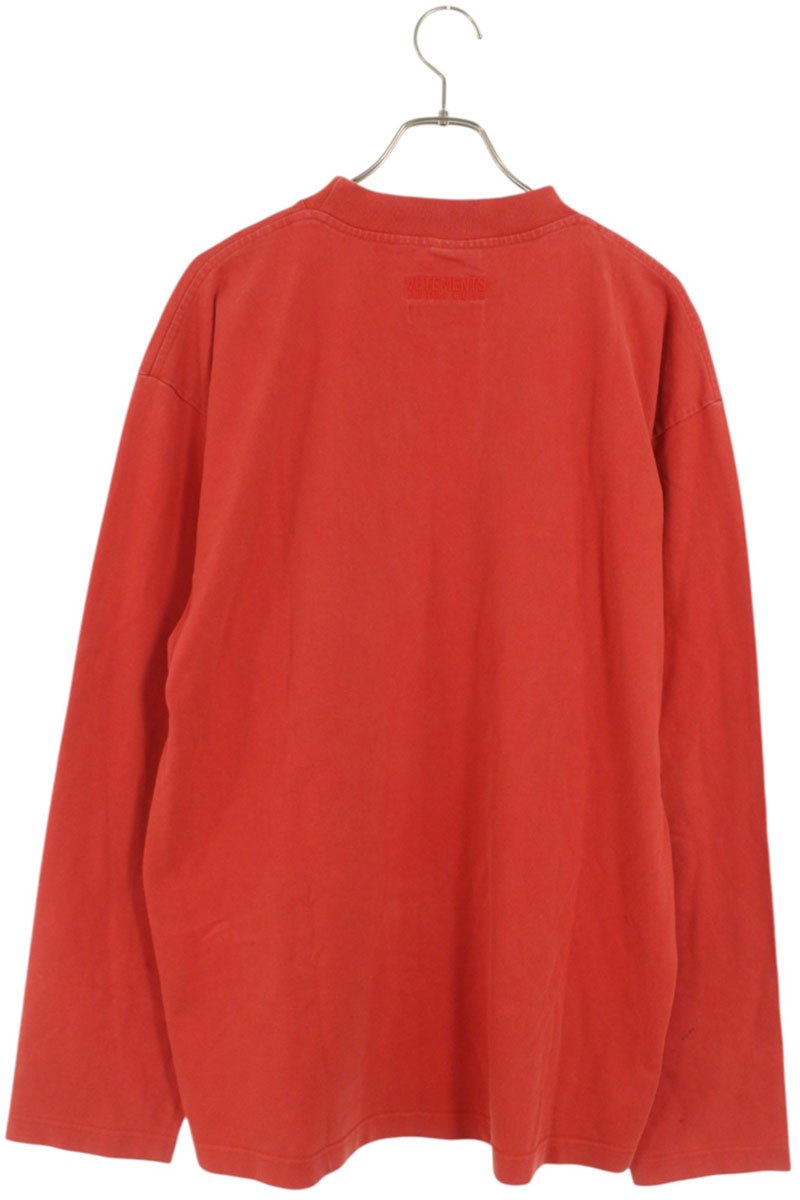 Vetements 18SS Logo Print Oversized Long Sleeve T-Shirt Red Size XS