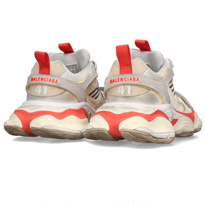 BALENCIAGA Cargo Sneakers White/Red Size 7.5