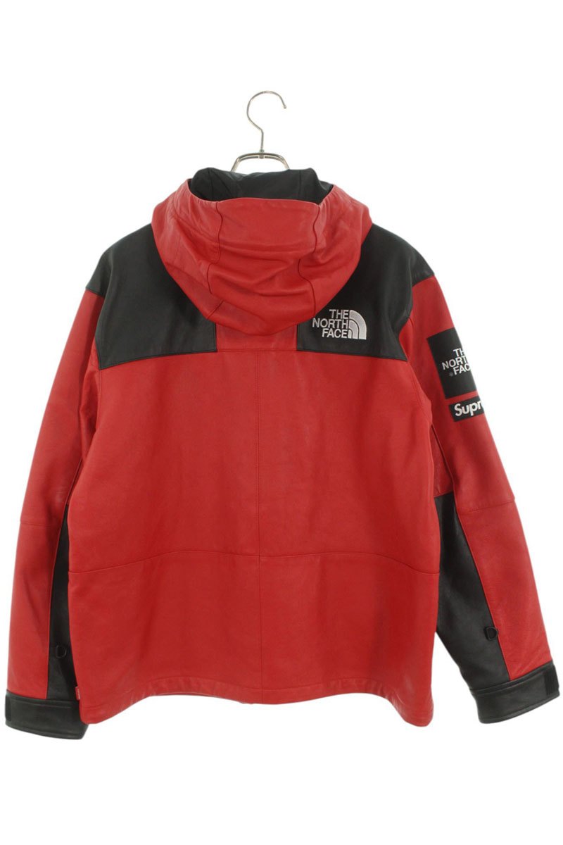 Supreme x The North Face 18AW Leather Mountain Parka Jacket Red Size S