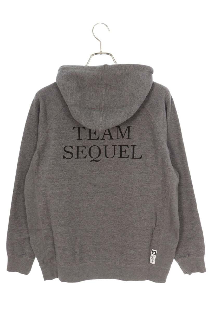 SEQUEL 22AW Logo Print Hoodie Gray Size S