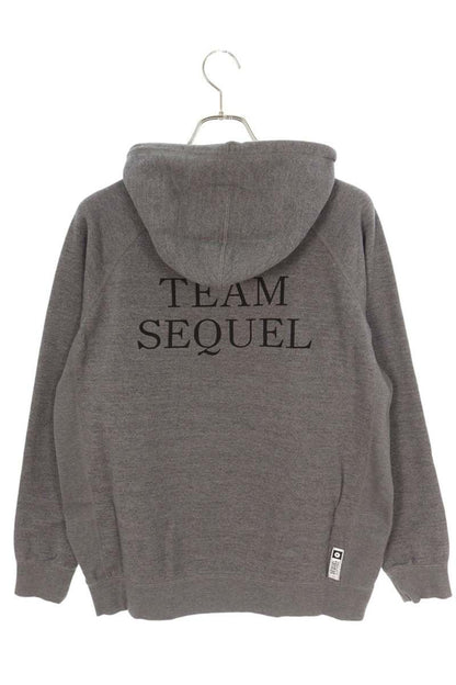 SEQUEL 22AW Logo Print Hoodie Gray Size S