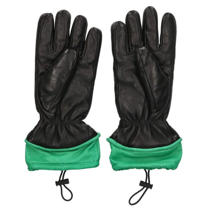 Bottega Veneta Leather Glove Black x Green One Size