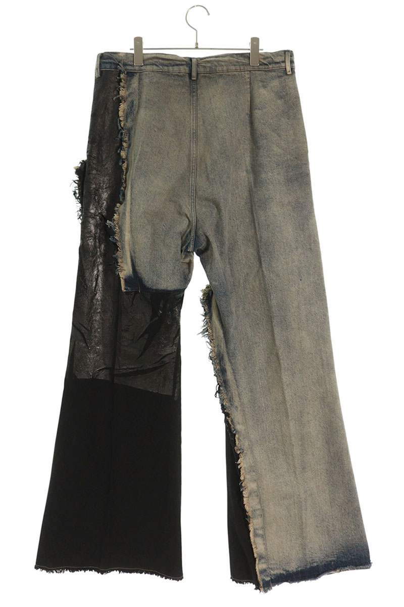 Rick Owens 25AW oris Flare Denim Pants Blue x Black Size 32