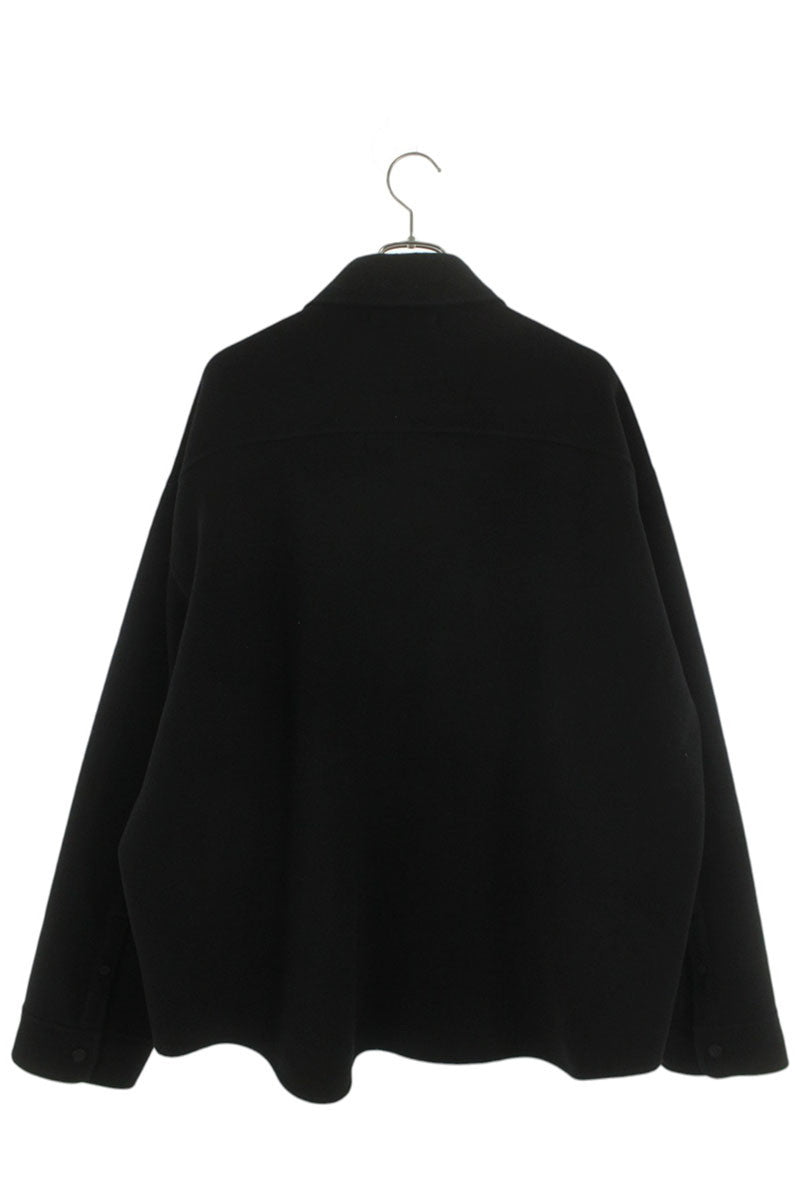 BALENCIAGA Double-Faced Wool Shirt Black Size S