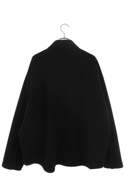 BALENCIAGA Double-Faced Wool Shirt Black Size S