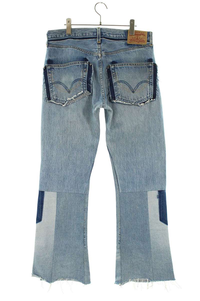 Levi's x READYMADE Reconstructed Flare Denim Pants Blue Size FREE