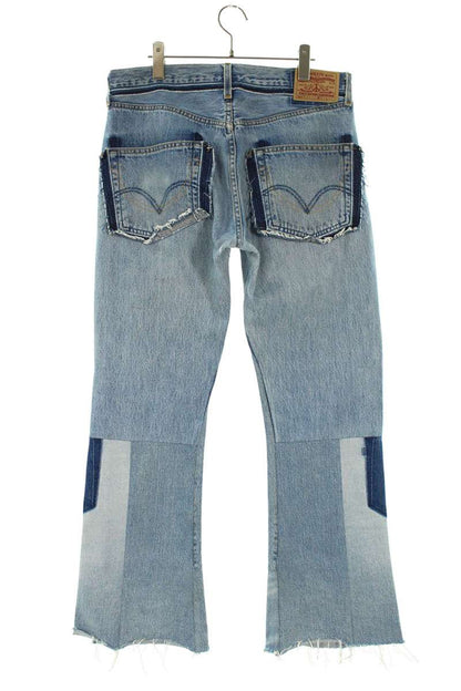 Levi's x READYMADE Reconstructed Flare Denim Pants Blue Size FREE