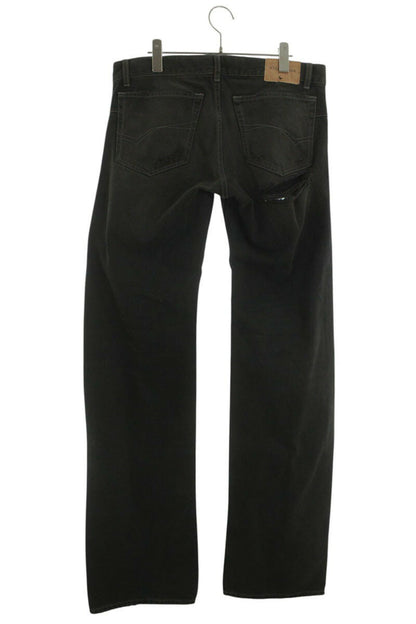 BALENCIAGA Distressed Low-Waist Jeans Black Size 32