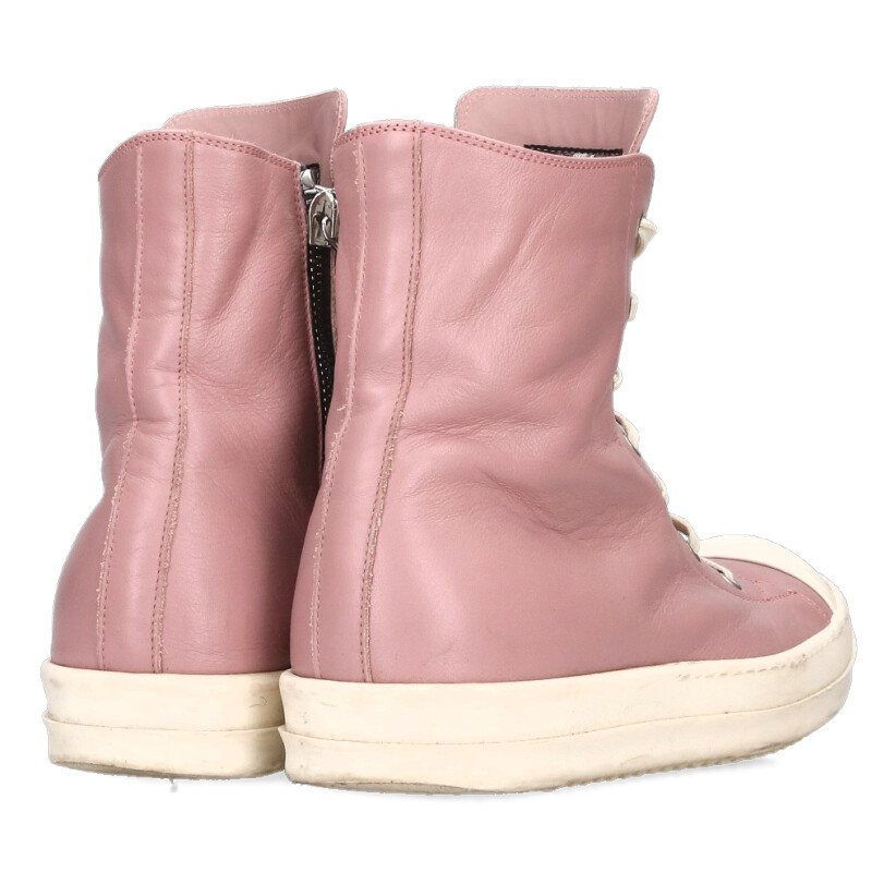 Rick Owens Leather Sneakers Pink US 9.5