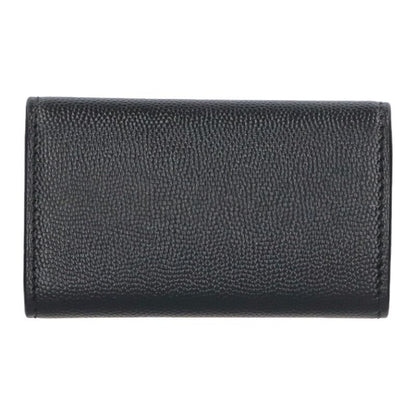 Saint Laurent Paris Leather 4-key case in black One Size