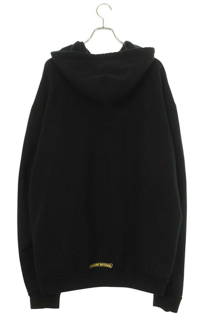 Chrome Hearts Logo Print Pullover Hoodie Black x Gold Size XXL