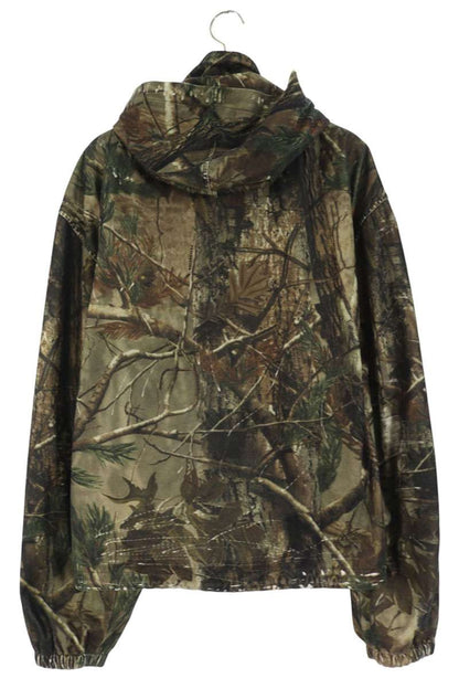 BALENCIAGA Patterned Hooded Work Jacket Khaki Size S
