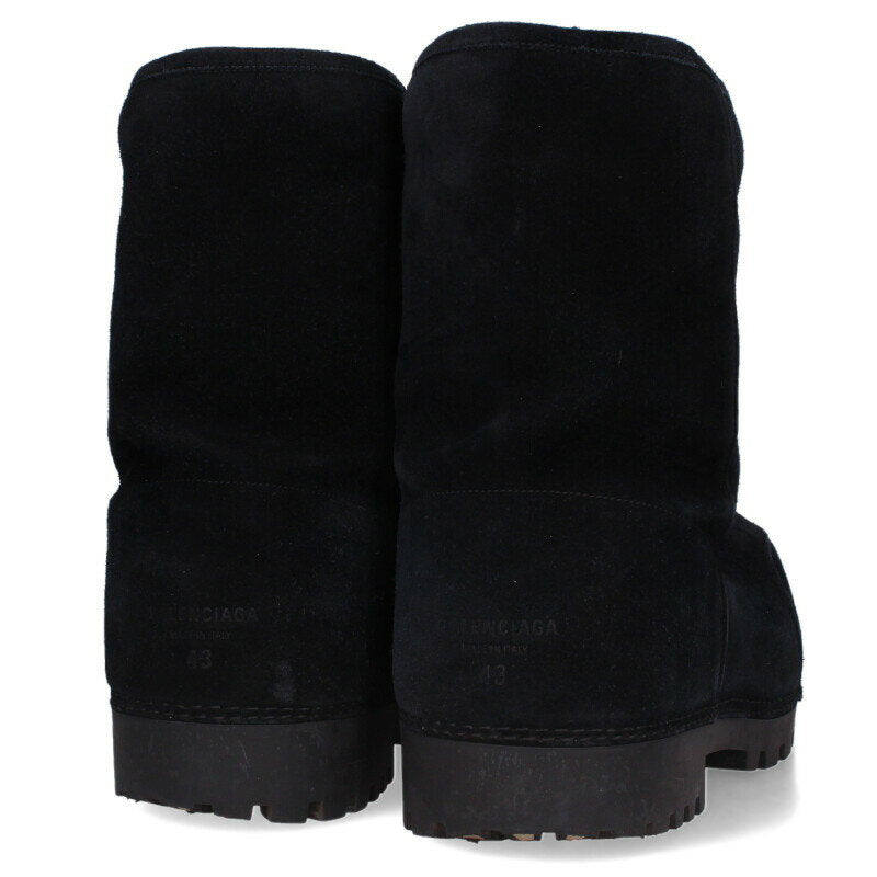 BALENCIAGA Alaska Mouton Big Boots Black Size 9.5