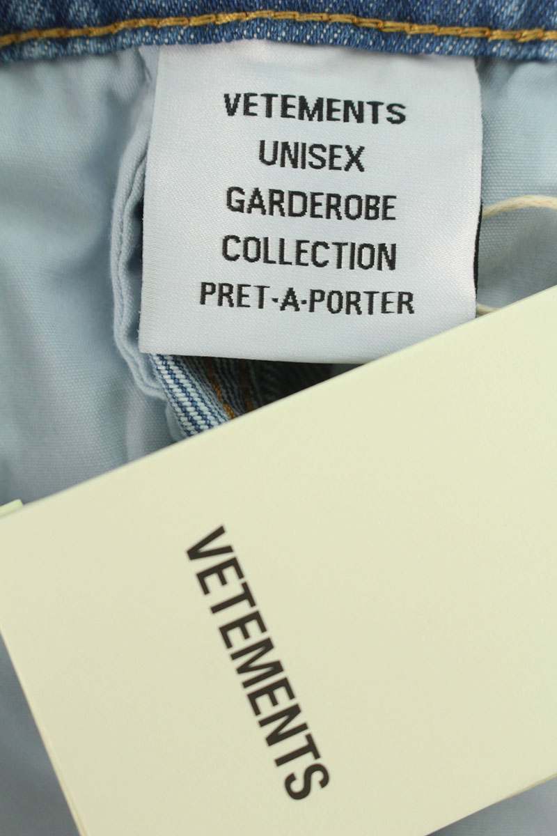 Vetements 25SS Cargo Denim Pants Blue x Black Size 30