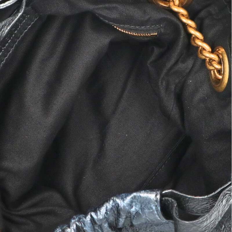 Balenciaga Crushed tote Limited edition charm chain shoulder bag Black