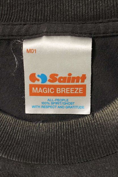 Saint Michael 25AW Print T-Shirt Black Size S