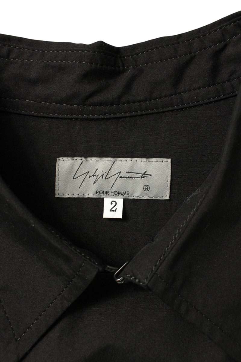 YOHJI YAMAMOTO POUR HOMME Long Sleeve Shirt Black Size M